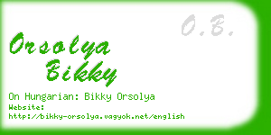 orsolya bikky business card